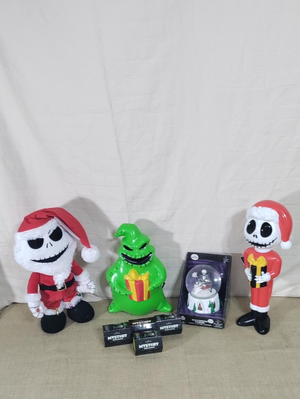 Disney Nightmare Before Christmas Lot Blow Molds Animated plush, Snow Globe ++